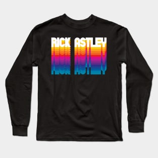 Retro Rick Proud Name Personalized Gift Rainbow Style Long Sleeve T-Shirt